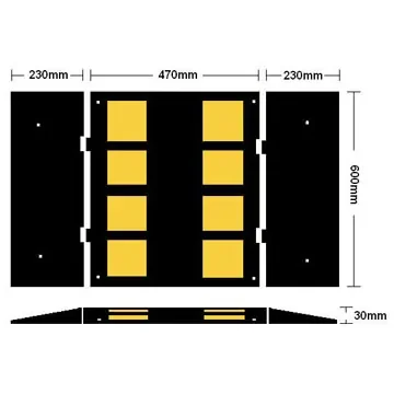 Fahrbahnschwelle aus Gummi SH209