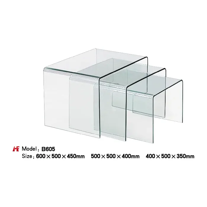 B605 hot bent glas manufactured by Romance Furniture