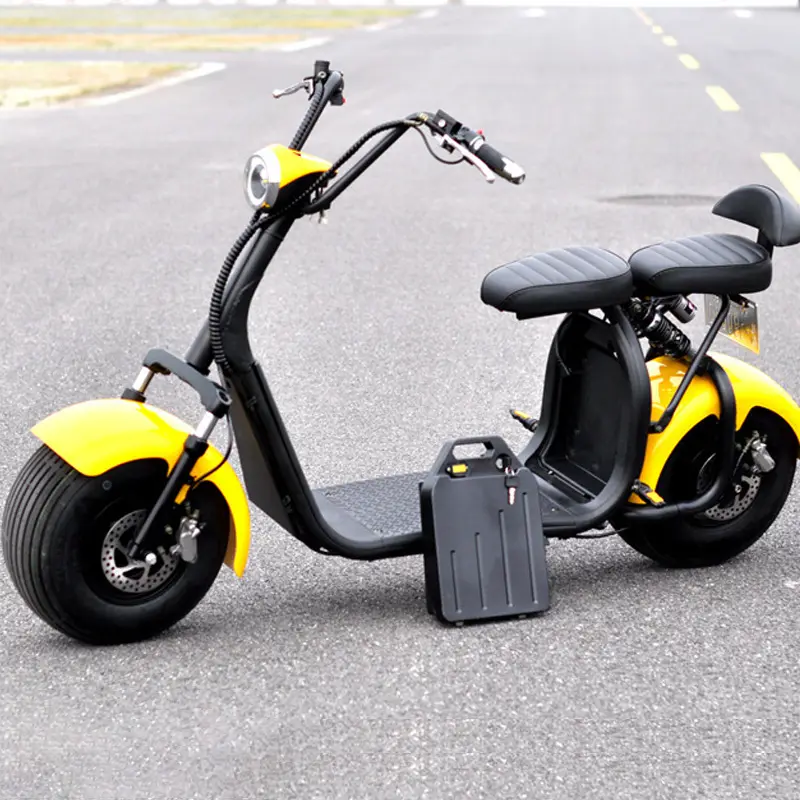 Modelo novo — patinete elétrico de 2 rodas com pneu largo, off-road, tipo motocicleta de 2 lugares