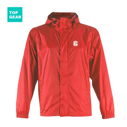 Unisex 100% waterproof rain jacket with hood view 3