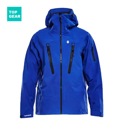 Men's blue 3-layer hardshell waterproof jkt view 1