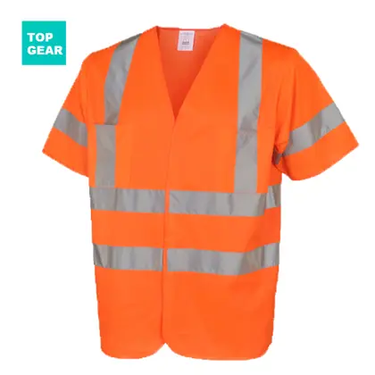 unisex safety vest with reflective tape view 1