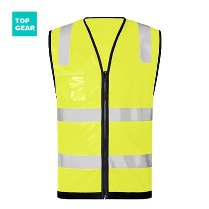 men's hi-vis safety vest with tape view 1
