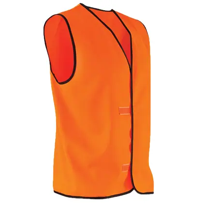 men's hi-vis safety vest with black binding view 2