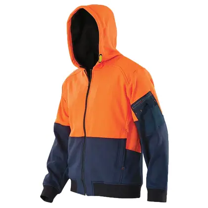 Men's hi-viz cotton pullover jumper view 3