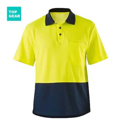 Men's cotton back short sleeve polo t-shirt view 1