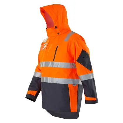 Wholesale men's hi-viz 4 in 1 waterproof jacket view 2