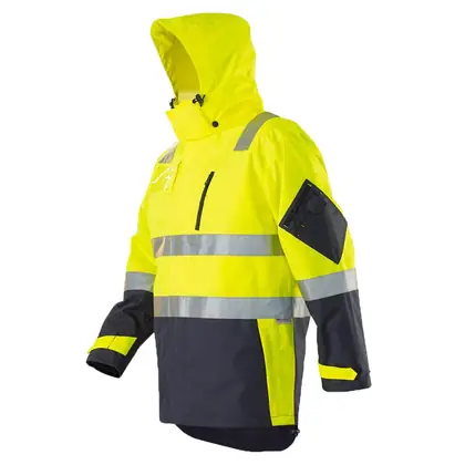 Wholesale men's hi-viz 4 in 1 waterproof jacket view 4