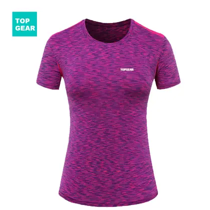 Women's colorful running t-shirt day or night use view 1