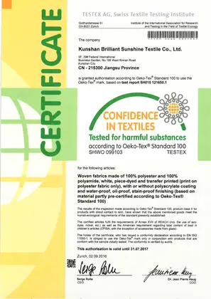 Certificado de tecido